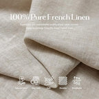 100% Pure French Linen Table Runner (Natural,14x120 Inch) - Image 3