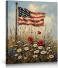 ZERILYN Ship Next Day – American Flag Canvas Wall Art, Patriotic Canvas Prints, 4th of July Pictures, Farmhouse Wall Decor, Americana Bedroom Artwork, Large Canvas Prints, Made in USA by ZERILYN