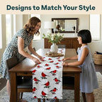 Christmas Table Runners | Red Cardinals Table Runner | Winter Decorations for Home | Festive Holiday Table Decor | Kitchen Dining Table Runner | Made in The USA | 14" x 72" Long - Image 5
