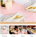 ShinyBeauty Light Pink Table Runner for Party 15 Pack of 12 X108 Sequin Table Runners Wedding Table Runner Sparkly Table Runner Baby Pink Table Runners for Baby Shower Decorations - Image 6