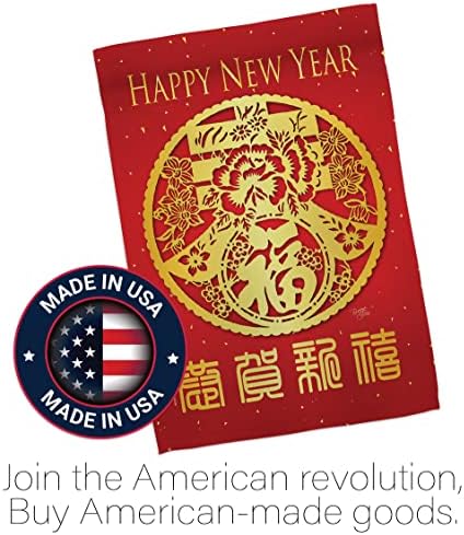 Chinese New Year Banner Wall Decor Room Patio Porch Lawn Garden Flag Outdoor Indoor Tapestry Yard Signs Art Lunar New Year Gifts Spring Luck Arrive Chinese Decorations Made in USA - Image 5