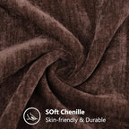 decorUhome Soft Chenille Reddish Brown Throw Pillow Covers 24X24 Set of 2 - Image 2