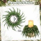 6 Pcs Christmas Draping Wreath Candle Rings, Pine, 3.5 in, Classic - Image 2