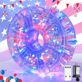 JMEXSUSS 400 LED Red White and Blue String Lights Outdoor, Plug in by JMEXSUSS