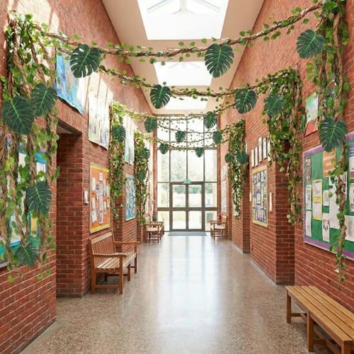2 Set Jungle Theme Party Decoration Vine for Classroom,Retro - Image 5