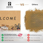 Coir Welcome Mat, Non-Slip, Welcome Dogs, 17 x 29 in - Image 5