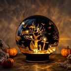 Halloween Decorations Rotating Lamp with Timer Halloween Figurine Light by QRF