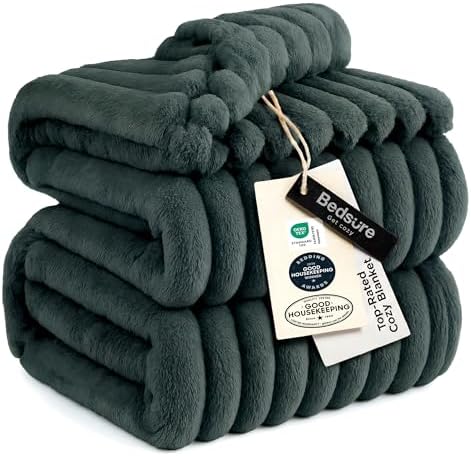 Bedsure Soft Cal King Size Blanket for Bed Mallard Green 102"x96" by BEDSURE