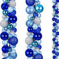 2 Pcs 6 ft Christmas Ball Ornament Garland, Blue,Silver by Yuxung