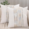 Boho Throw Pillow Covers 18x18 Set of 2 Yellow Blue by Tosleo