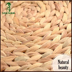 Small Round Placemats Set of 6, 11.8 Inch Water Hyacinth Woven Mats for Salad and Dessert Plates, Bistro Table, Kitchen Island and Bar Counter, Handwoven Wicker Boho Kitchen Decor (Not Charger Size) - Image 7