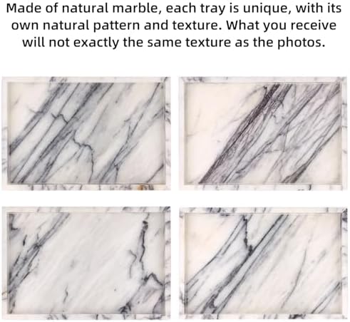 Marble Bathroom Vanity Tray, Lilac, 12"x 8" x1.2" - Image 6