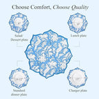 CPC Blue Sapphire Block Print Cotton Floral Placemat 15x15 Inch, Set of 4 - Image 3