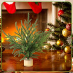 Soulchen 6 Pcs Norfolk Pine Christmas Tree, 12" Artificial Tree with Base - Image 3