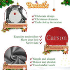 Set of 4, 18" Dia Personalized Gray Christmas Stockings with Embroidery Names, with Holders,Quality Thick Fleece Material Stockings for Family Decor(Santa Mrs.Claus Snowman Elk) - Image 3