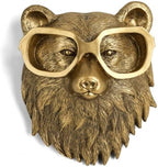 UITWMKTG Gold Bear Head Wall Decor - Modern Animal Wall Sculpture, Bear Wall Art for Living Room, Bedroom, Office, Gold Wall Hanging Home Decoration by UITWMKTG