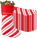 Zubebe 60 Pcs Felt Christmas Stockings Bulk, 15'',Red White Twill Stripe by Zubebe
