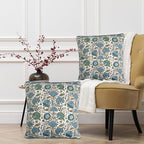 Ridhi Block Print Asparagus Green Pillow Cover 18" x 18" (Pack of 2) Decorative Couch Pillows for Living Room, Farmhouse Chic Boho Cute Outdoor Pillows Covers Gifts for Spring, Mother's Day - Image 5