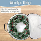 VENO 4 Pack Summer Wreath Storage Container, 36 Inch Clear Wreath Bag, Spring, Christmas Garland Decoration Organizers with Zipper and Durable Handles (Clear, 36"-4 Pack) - Image 4
