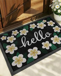 Color&Geometry Outside Welcome Front Door Mat, 24"x36" Pastel Floral by COLORG