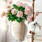 Vanselia Ceramic Wall Vase Home Decor Hanging Planters (2 Pack 11.8" Retro) - Image 2