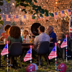 6 Pack 4th of July Decorations Outdoor Solar Lights, Red White and Blue American Flag Star Lights for National Day, Waterproof Patriotic Light for Independence Day 250th Anniversary Garden Yard Path - Image 6