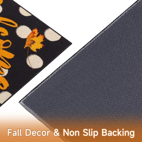 Vaukki Fall Pumpkin Entryway Mat for Front Door, 32x48 Inch Entrance Mat - Image 3