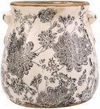 Grey Ceramic Vintage Flower Vase, Decorative Pot, 6.7 in by Unknown