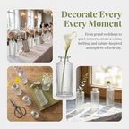 Nicunom 24 Pcs Glass Bud Vases Set, Small Vintage Ribbed Bud Vase in Bulk Decorative Vases Clear Mini Flower Vase for Centerpiece, Table Decorations, Wedding Reception, Home Decor, and Events - Image 4