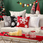MIULEE Christmas Throw Pillow Covers Black Decorative Snowflake 20x20 - Image 4