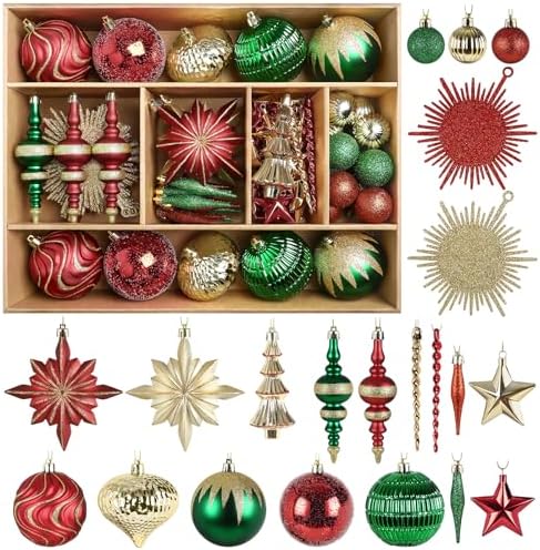SHareconn 80Pcs Christmas Tree Ornaments Set Christmas Tree Decorations by SHareconn