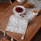 Embroidered Table Runner Boho Farmhouse Dresser Scarf, 14" x 112" - Image 4
