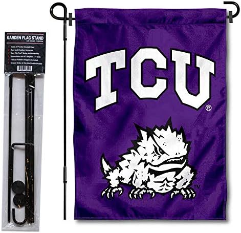 Texas Christian Horned Frogs Garden Flag with Stand Holder by CollegeFlagsandBannersCompany
