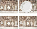 Pimpernel Wooden White Christmas Placemats - Set of 4 by Pimpernel