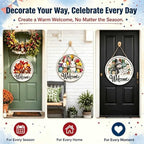 16 Pcs Interchangeable Welcome Sign for Front Door, Wood Hanging Decor，1 - Image 5