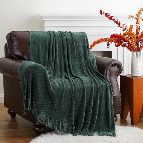 BATTILO HOME Dark Green Throw Blanket for Couch, 60"x80" - Image 4
