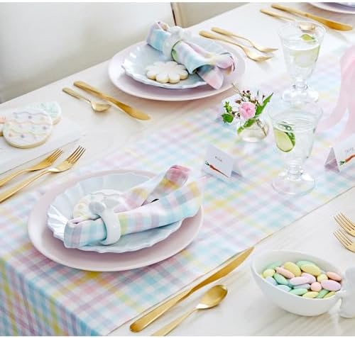 Solino Home 100% Pure Linen Table Runner Gingham, Gingham Check 14 x 60 in - Image 4