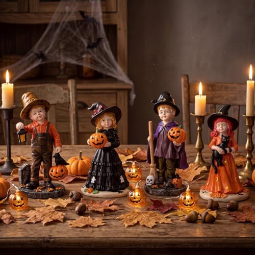 Thyle 4 Pcs Vintage Halloween Figurines Decorations - Image 6