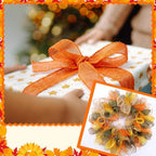 10 Pcs Fall Ribbon 4 Mesh Ribbon 6 Burlap Wired Edge Ribbons - Image 4