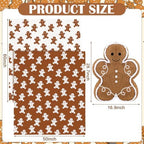 FuWeave Christmas Gingerbread Man Throw Blankets Pillow Set Include Double Sided Flannel Blanket 50 x 60 Inch and Gingerbread Man Plush Throw Pillows Cushion for Home Family Couch Sofa Bed Decorations - Image 3