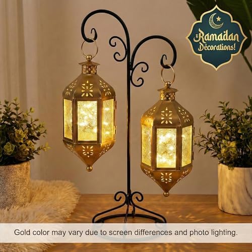 Vela Lanterns Decorative Indoor Hanging Candle Holder, Cobalt Blue, 3-Pack - Image 2