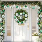 VIHOSE 40 Pcs St. Patrick's Day Ball Ornament-Lucky Shamrock Ornaments for Tree,Green White Clover Hanging Decorations,Assorted Plastic Hanging Balls Decors for Irish Festival Home Party Festival - Image 4