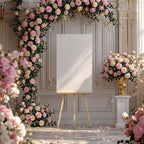 Suncalla 8 Pack 6.56Ft Artificial Rose Flower Garland Silk Flocked Pink and White Rose Garland Faux Eucalyptus Flower Vine for Wedding Party Table Centerpiece Arch Background Decoration(Eucalyptus) - Image 6