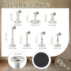 Mumufy Matte Candlestick Holders, Metal Wedding Taper Candle Holders Vintage Candles Stand Set, Candle Stick Decor for Mantel Table Centerpiece Wedding Dining Table Decor Mantelpiece(White,10 Pcs) - Image 2