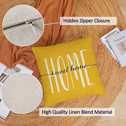 YeeJu Set of 4 Sunflower Pillow Covers 26x26 Spring Summer Pillow Covers Yellow Floral Throw Pillow Covers Cushion Covers Square Pillow Cases for Couch Sofa Patio Outdoor Home Decorations(26 Inch) - Image 2