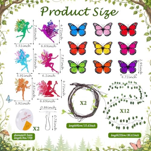 69 Pcs Fairy Birthday Party Decorations Set Enchanted Forest Decor - Image 2