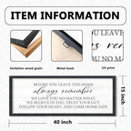 AuraPeak Before You Leave This Home Sign, 40"×15", Black - Image 2