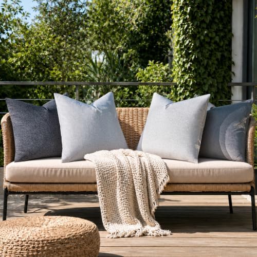 a moment Waterproof Throw Pillow Covers Set of 4,24x24 Inch Outdoor Stain Resistant Pet Friendly Pillowcases Cushion Covers for Patio Sofa and Living Room,Urban Cozy - Image 7