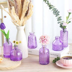 Bud Vases for Centerpieces Wedding,Flower Vases in Bulk for Rustic Home Decor,Small Vases for Wedding,Mother's Day,Graduation,Christmas,Birthday Party,Valentine's Day(Purple,15 Pcs) - Image 7
