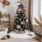 AerWo 72 Inch Christmas Tree Skirt, White Faux Fur Tree Skirt Thick Soft Plush Rug for Christmas Tree Decorations, Large Xmas Tree Mat for Christmas Indoor Holiday Party Ornaments Home Decorations - Image 7
